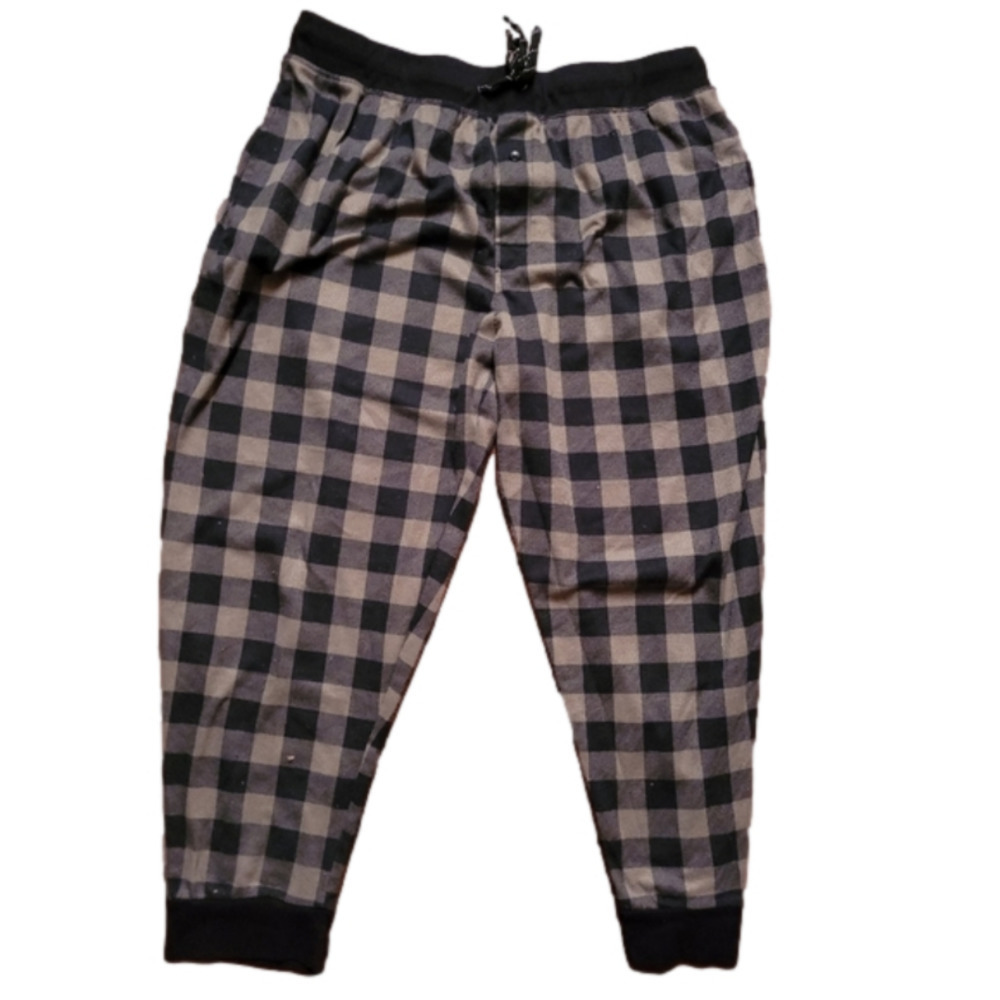 đť…şFRUIT OF THE LOOM men's pajama pants. Green and black. Size XL. - Picture 2 of 5